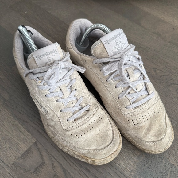 Reebok Club C 85 Suede Sneakers in Taupe/Chalk Size M9 - Picture 6 of 8